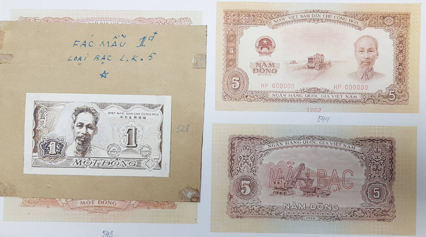 Một số mệnh giá tiền Việt Nam do họa sĩ Bùi Trang Chước vẽ. Một số mệnh giá tiền Việt Nam do họa sĩ Bùi Trang Chước vẽ.