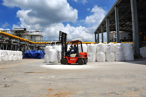 Sản phẩm của nhà máy alumina Tân Rai trong quá trình chạy thử