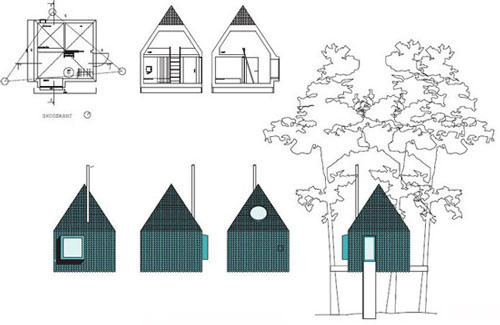 Khách sạn cây tàng hình. Khách sạn hình nón.