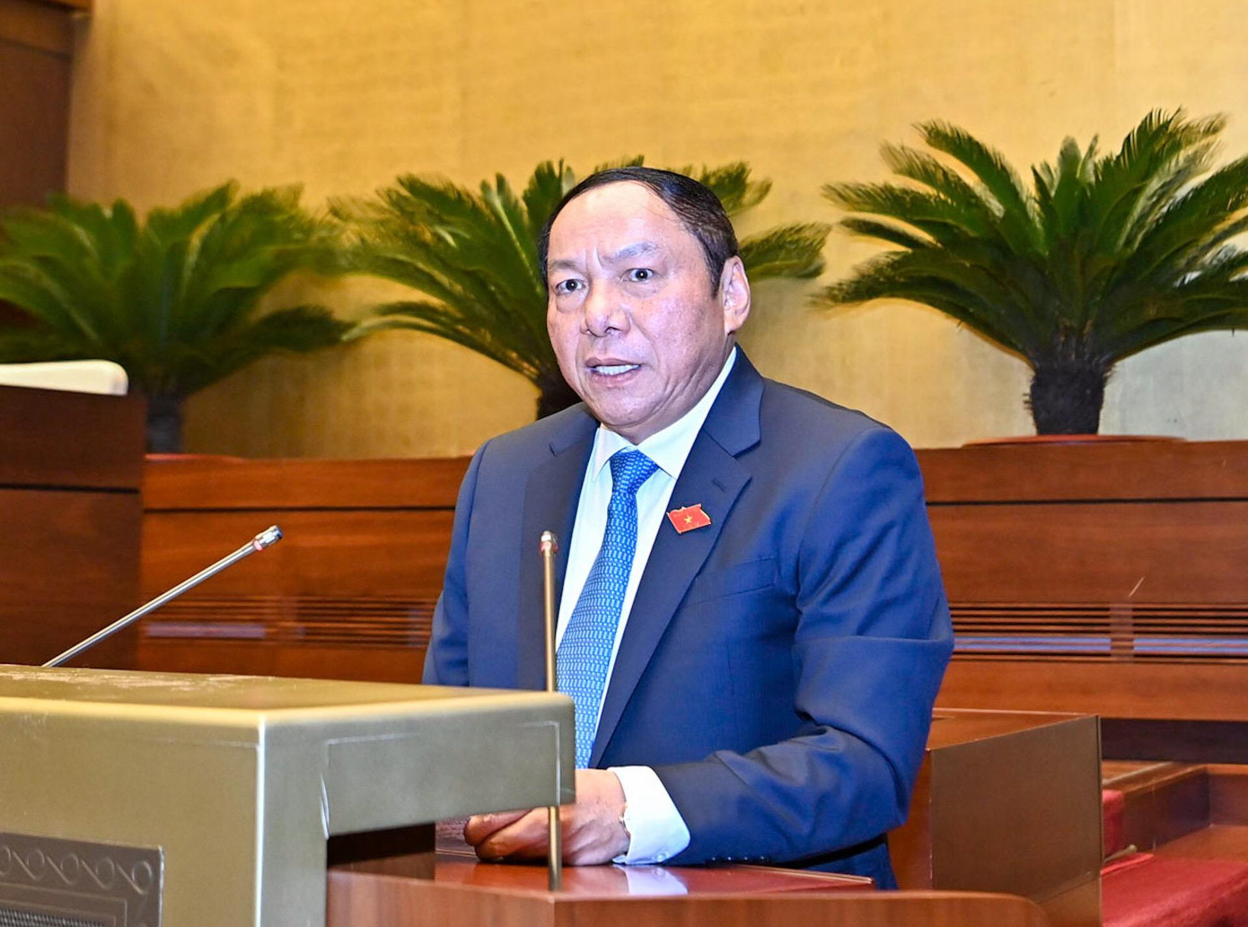 Bộ trưởng Văn hóa, Thể thao và Du lịch Nguyễn Văn Hùng. Ảnh Như Ý