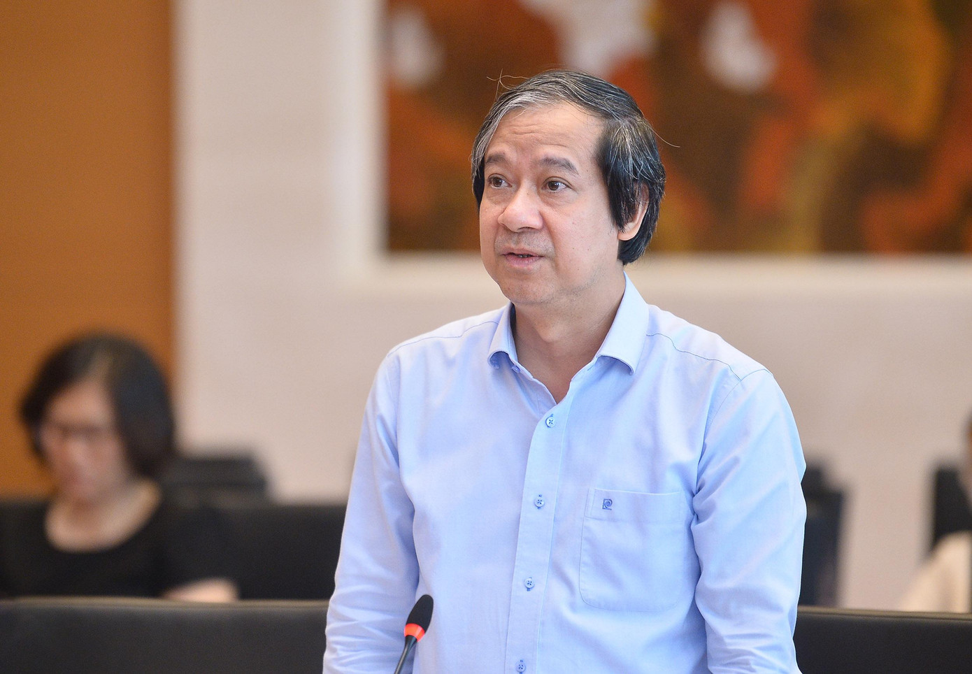 Bộ trưởng Bộ GD&ĐT Nguyễn Kim Sơn. Ảnh QH Bộ trưởng Bộ GD&ĐT Nguyễn Kim Sơn. Ảnh QH