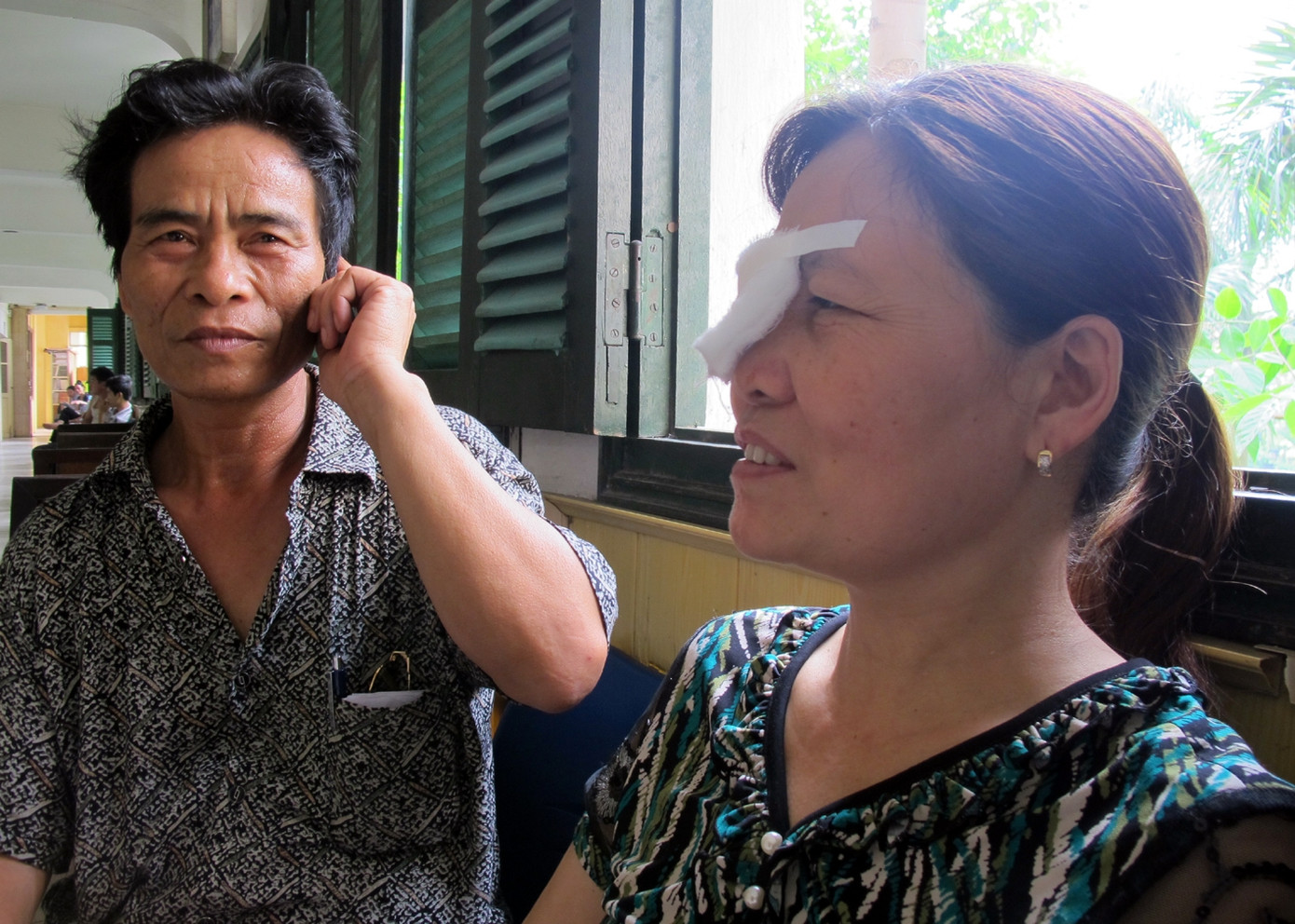 Bác Tính sau ca mổ đục thủy tinh thể tại Bệnh viện Mắt TƯ