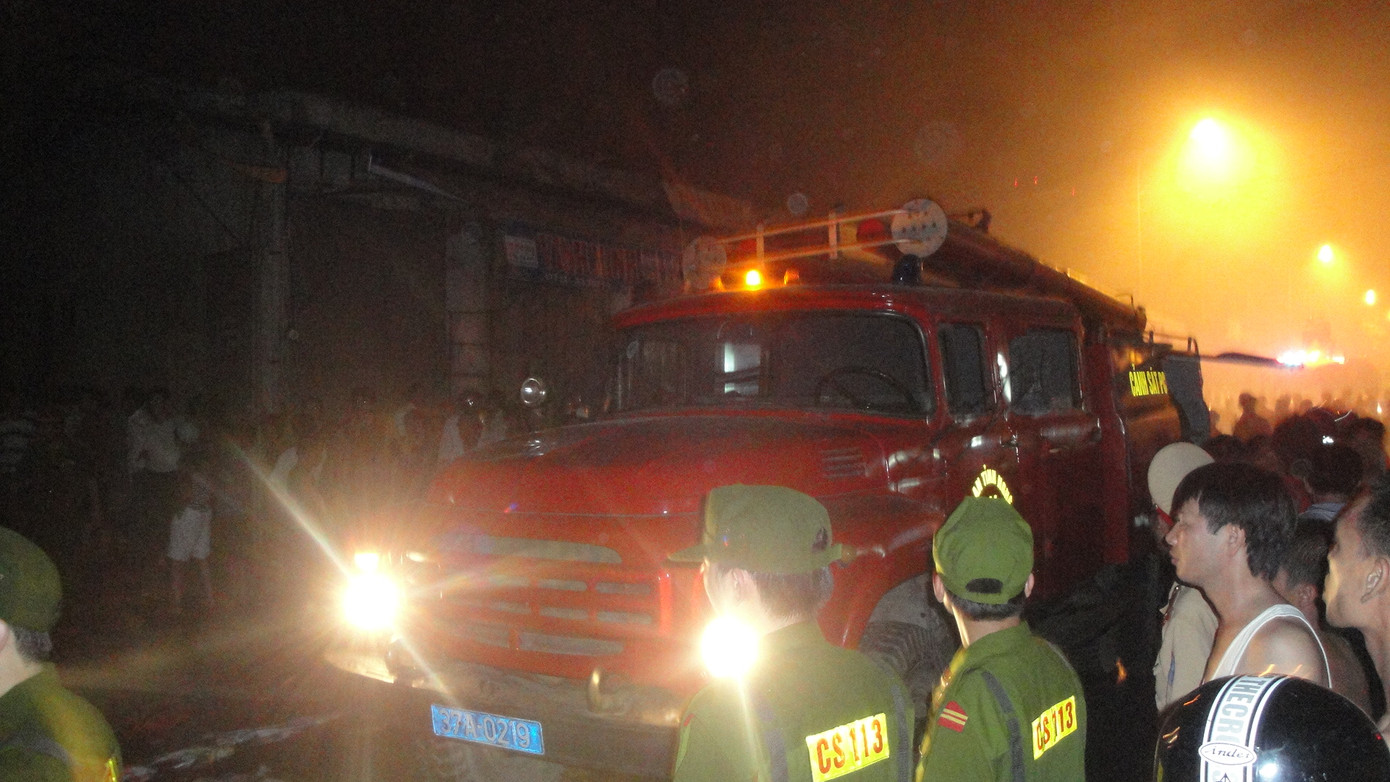 23h tối qua, vụ hoả hoạn được khống chế