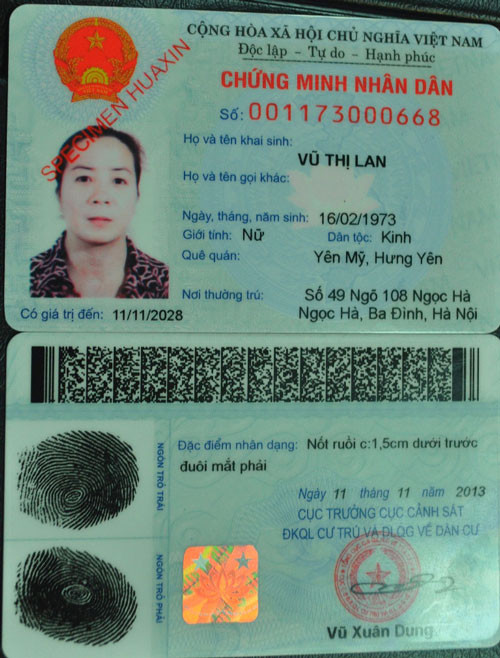 Mẫu CMND mới 12 số in tên một tập đoàn Trung Quốc gây bàn tán trong dư luận