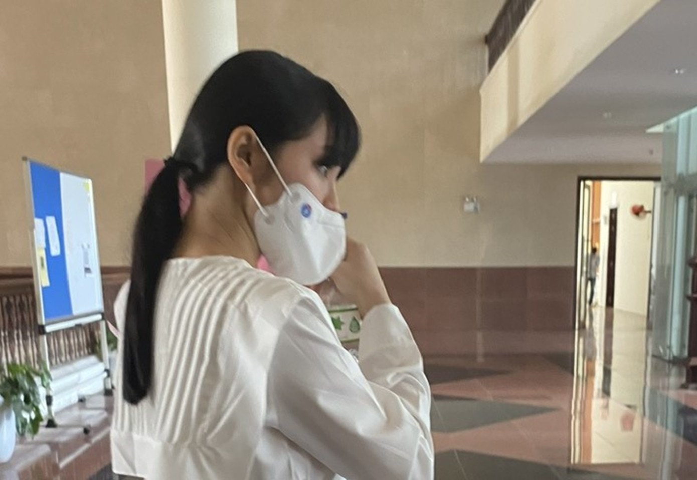 Bị cáo Vỏ Thị Mỷ Hạnh tại Tòa phúc thẩm sáng nay 10/9