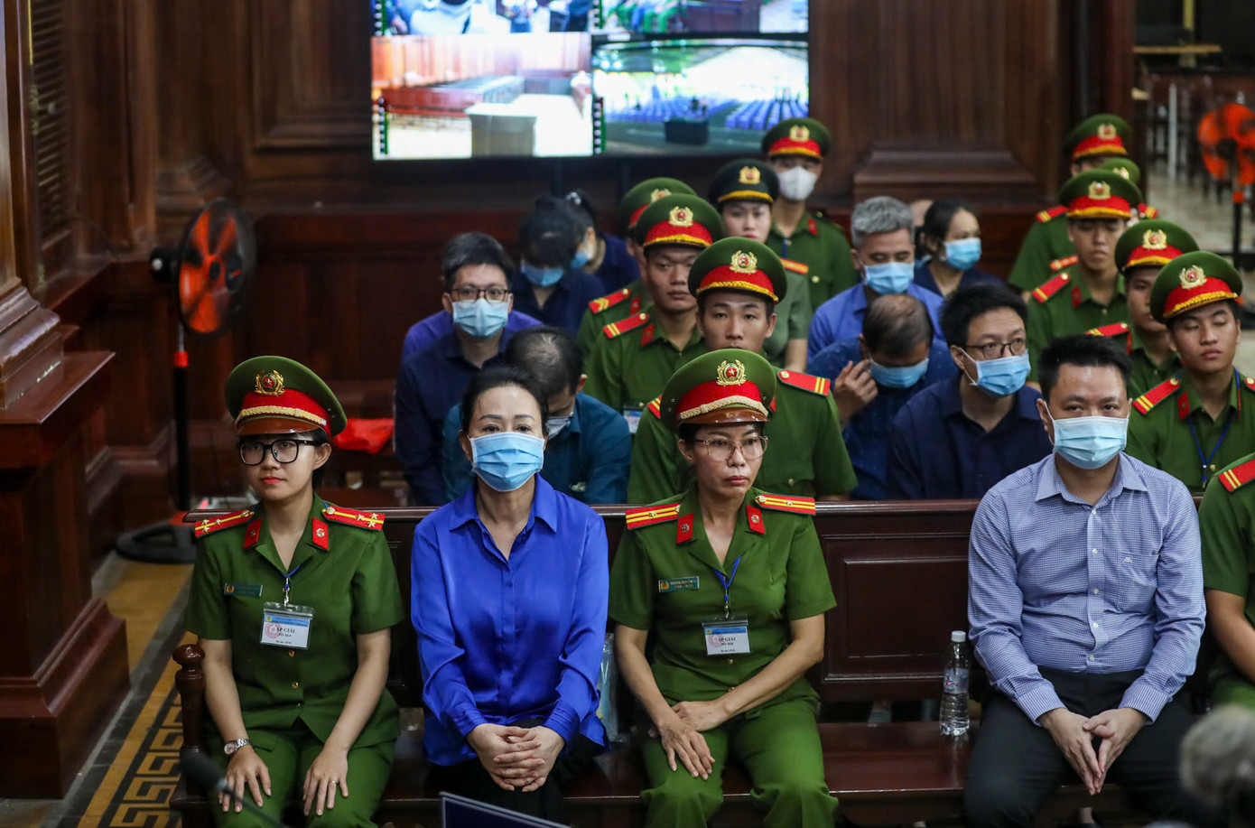 Các bị cáo tại phiên tòa. Ảnh: Duy Anh. Các bị cáo tại phiên tòa. Ảnh: Duy Anh.