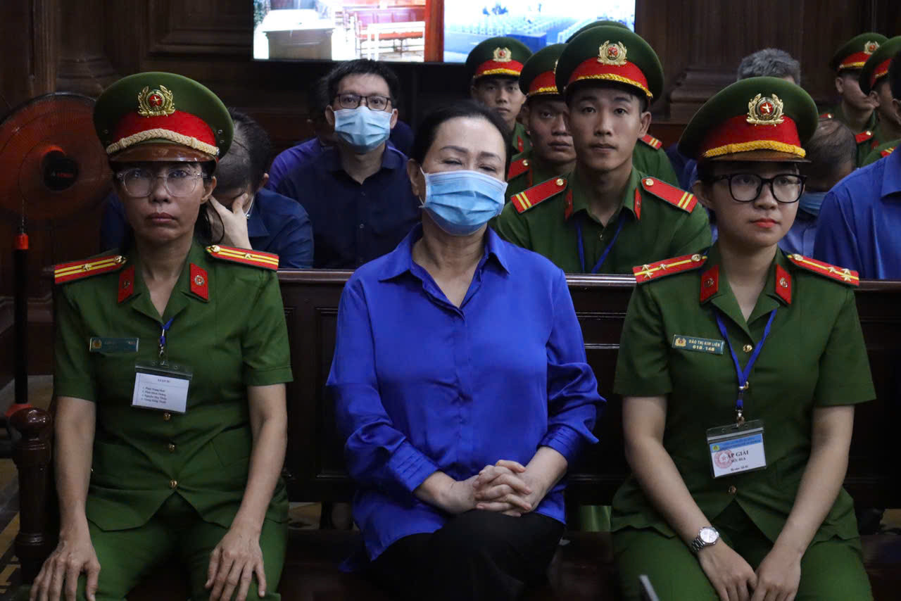 Bà Trương Mỹ Lan tại phiên tòa. Ảnh: Tân Châu