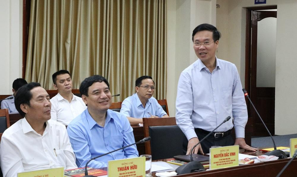 Thường trực Ban Bí thư Võ Văn Thưởng phát biểu tại hội nghị.