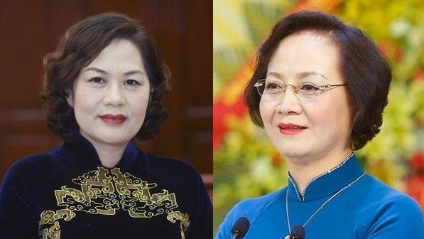 Thống đốc NHNN Nguyễn Thị Hồng và tân Bộ trưởng Bộ Nội vụ Phạm Thị Thanh trà
