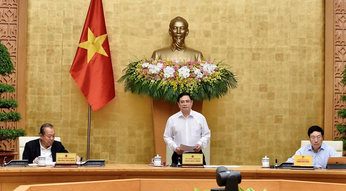 Thủ tướng phát biểu khai mạc phiên họp Chính phủ (ảnh Nhật Minh)