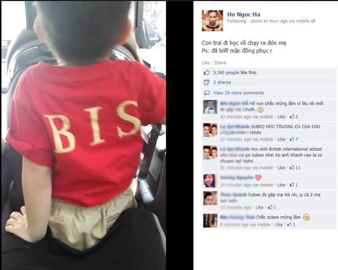 Subeo năm nay đã lên 3 và cậu bé được mẹ đầu tư cho học tại trường mầm non quốc tế hàng đầu