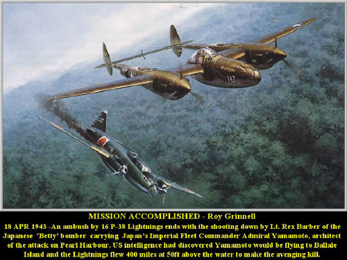 Tình báo Mỹ phát hiện Đô đốc Yamamoto, kiến trúc sư của trận Trân Châu Cảng, trên một chuyến bay ném bom và các phi cơ quân Đồng minh được lệnh bám sát để trả thù