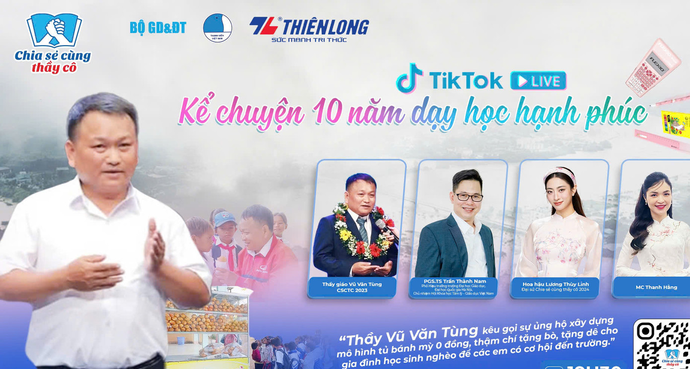 Buổi giao lưu trực tuyến là hoạt động trong chuỗi chương trình Chia sẻ cùng thầy cô 2024