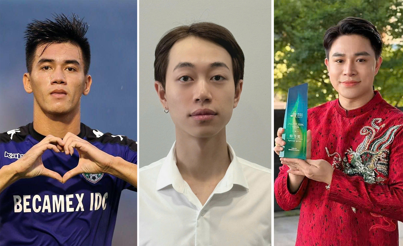 Tuyển thủ Nguyễn Tiến Linh, rapper Bùi Xuân Trường và ca sĩ Trần Tùng Anh.