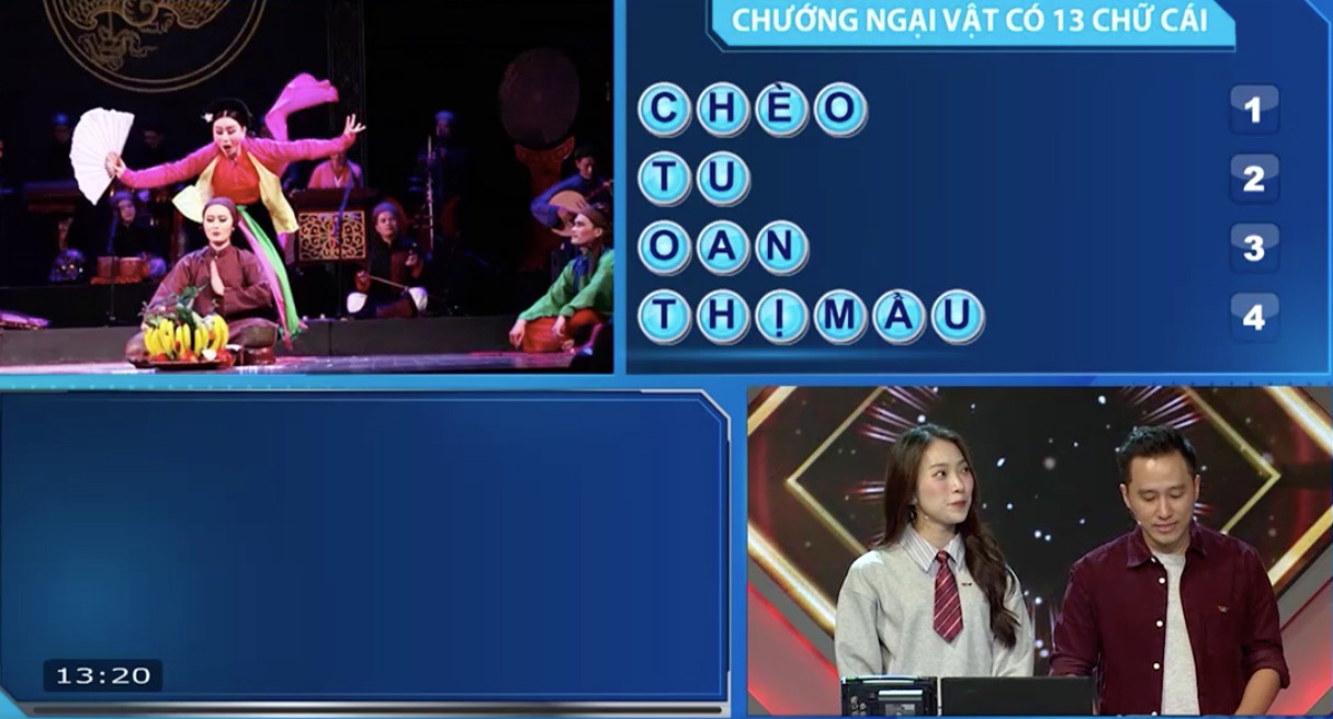 Minh Triết nhanh chóng tìm ra ẩn số chướng ngại vật.