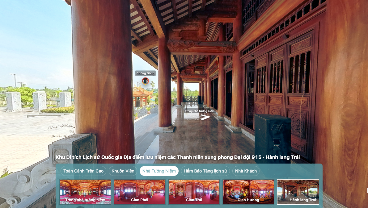 Hình ảnh Công trình số hóa Khu di tích. Ảnh chụp màn hình Hình ảnh Công trình số hóa Khu di tích. Ảnh chụp màn hình