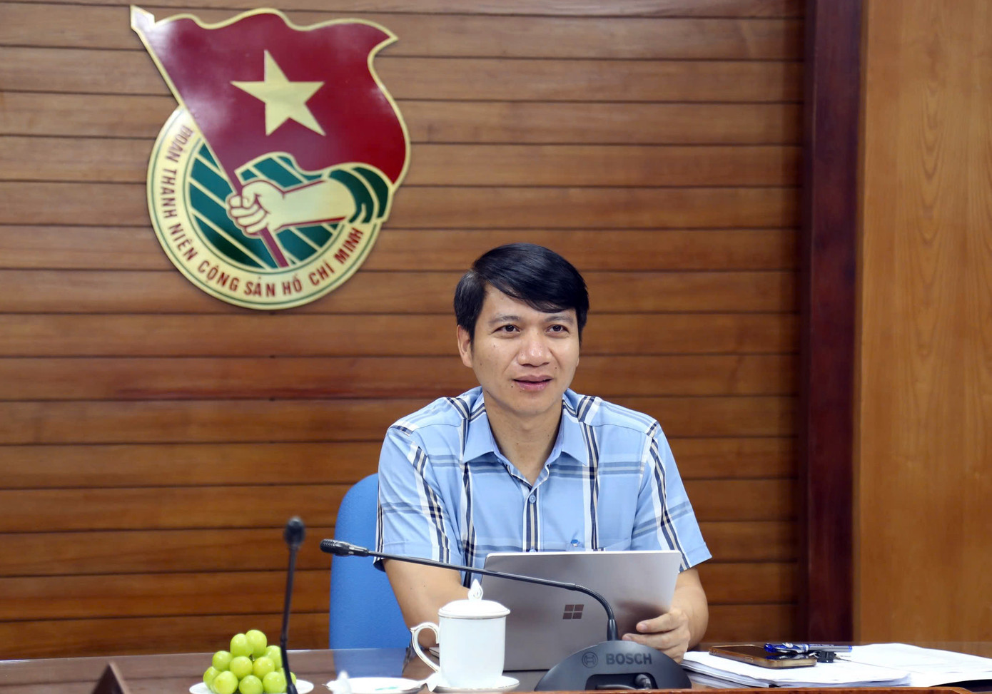 Anh Nguyễn Ngọc Lương chủ trì. Ảnh: Lâm Đăng Hải Anh Nguyễn Ngọc Lương chủ trì. Ảnh: Lâm Đăng Hải