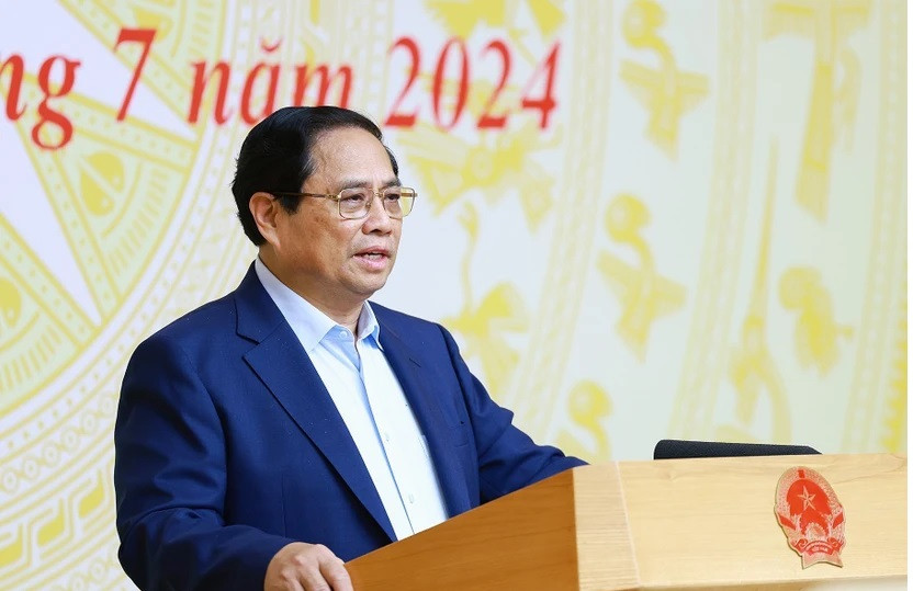 Thủ tướng Phạm Minh Chính phát biểu tại Phiên họp lần thứ 8 của Hội đồng Thi đua - Khen thưởng Trung ương. (Ảnh: Dương Giang)