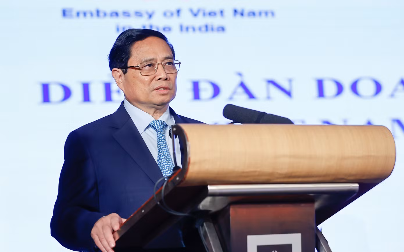 Thủ tướng Phạm Minh Chính phát biểu tại Diễn đàn. Ảnh: Nhật Bắc.