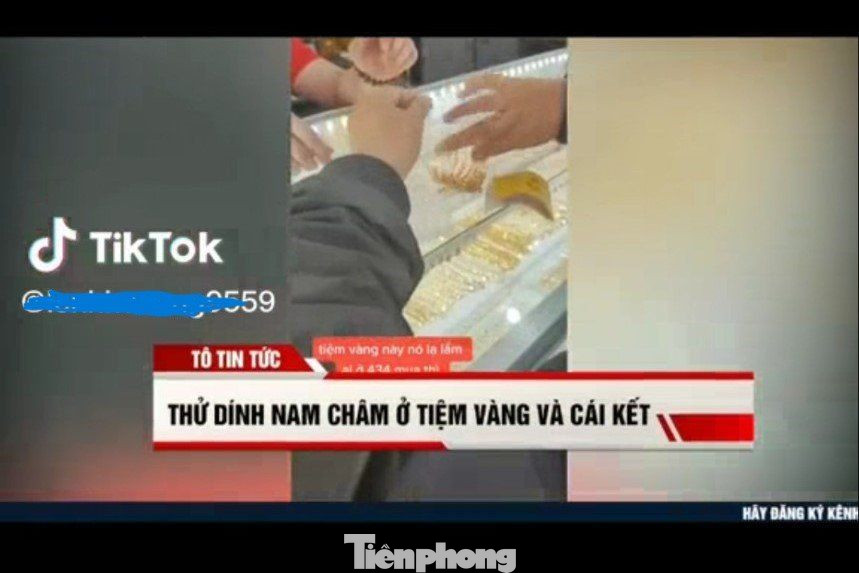 Khách hàng mang vàng hút được nam châm đến cửa hàng để phản ánh