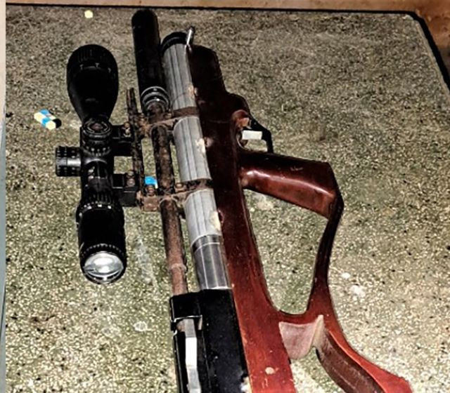 Khẩu súng công an thu giữ tại hiện trường
