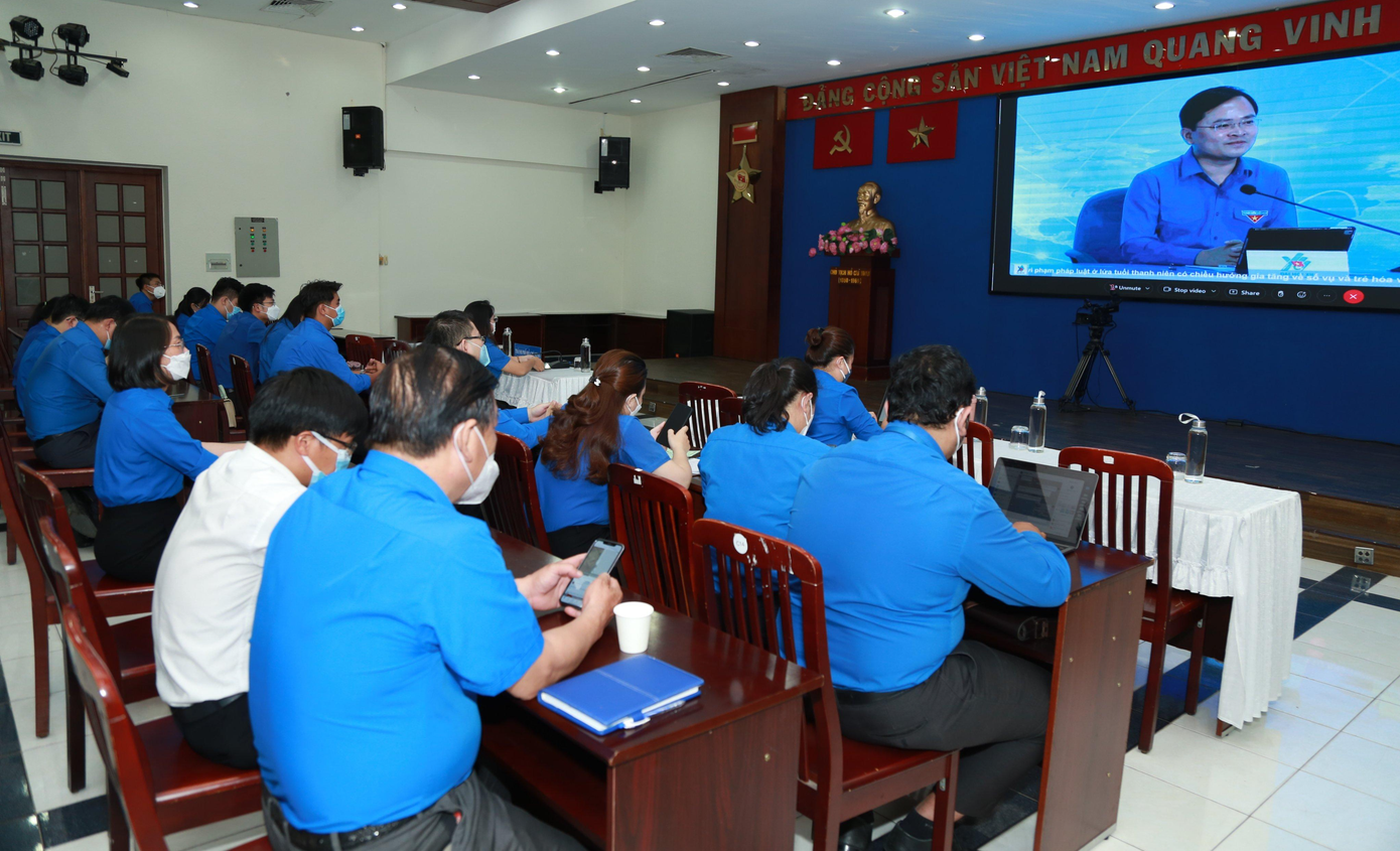 Điểm cầu TPHCM - Ảnh: Ngô Tùng Điểm cầu TPHCM - Ảnh: Ngô Tùng