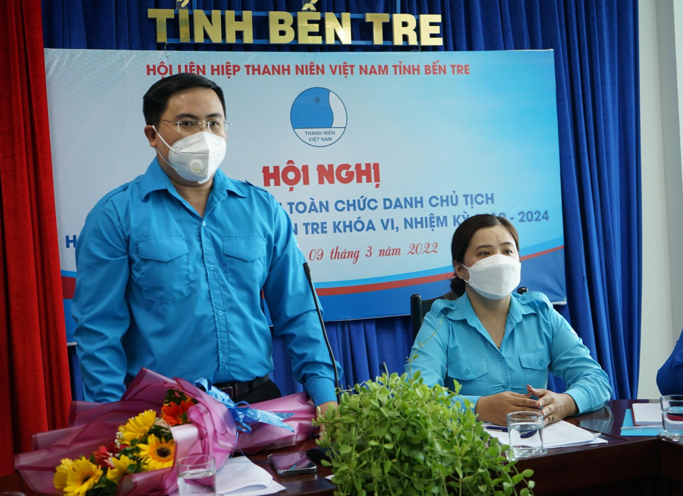 Tân Chủ tịch Hội LHTN tỉnh Bến Tre Phan Thanh Trẻ phát biểu Tân Chủ tịch Hội LHTN tỉnh Bến Tre Phan Thanh Trẻ phát biểu