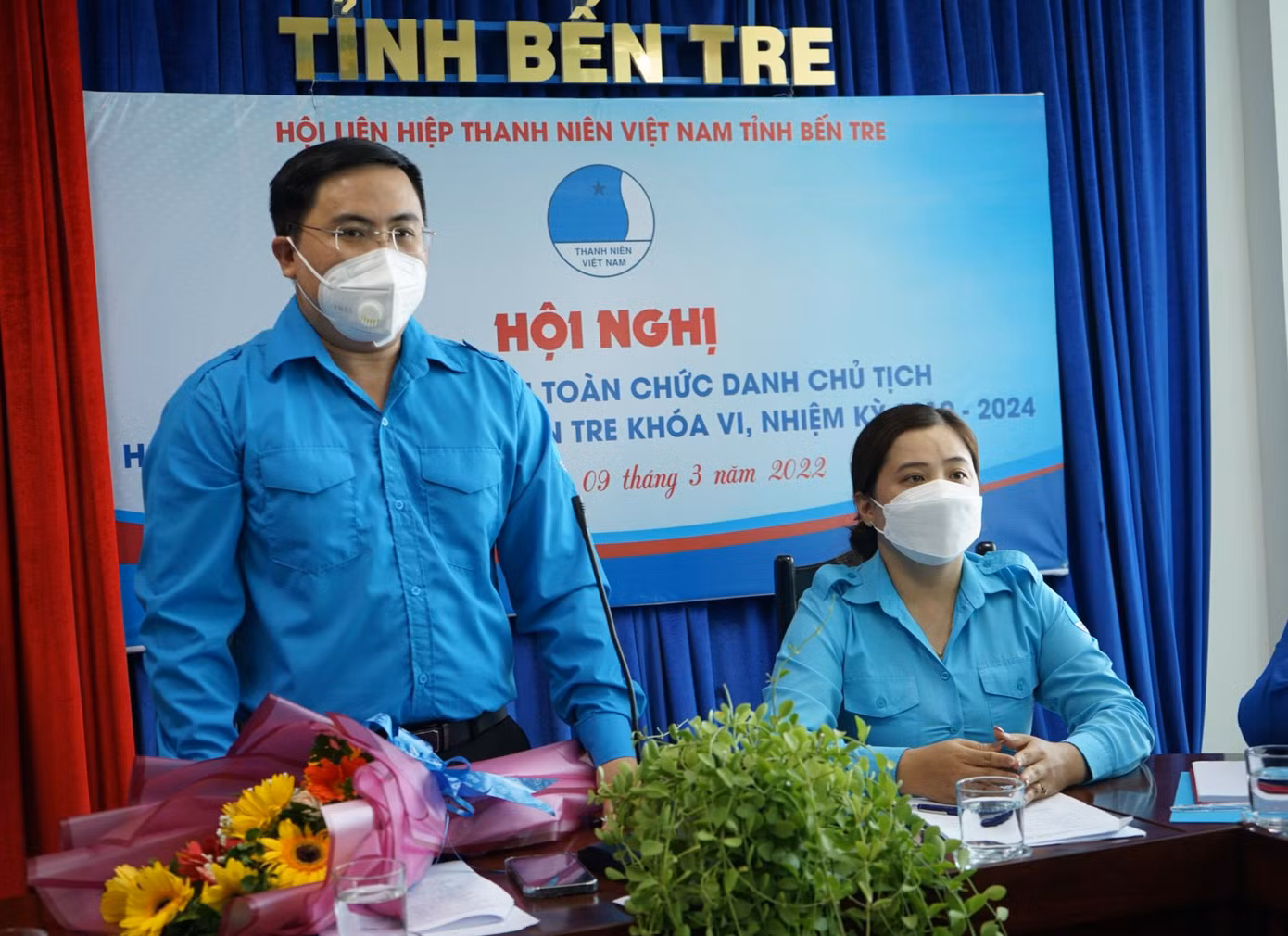Tân Chủ tịch Hội LHTN tỉnh Bến Tre Phan Thanh Trẻ phát biểu Tân Chủ tịch Hội LHTN tỉnh Bến Tre Phan Thanh Trẻ phát biểu
