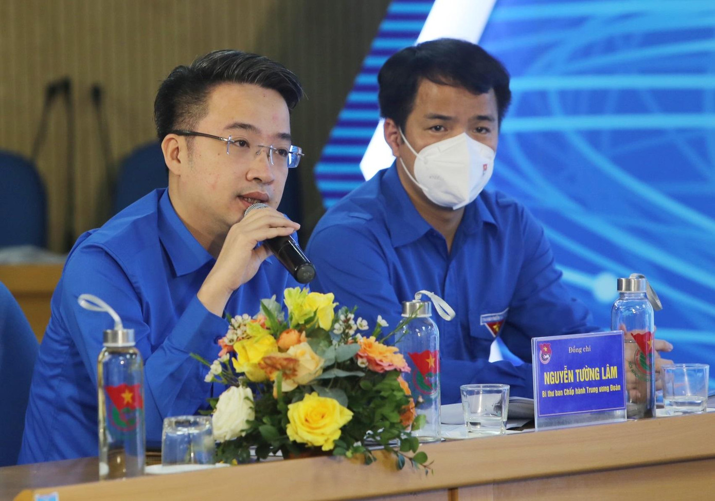 Bí thư T.Ư Đoàn Nguyễn Tường Lâm chia sẻ tại chương trình đối thoại. - Ảnh: Duy Phạm Bí thư T.Ư Đoàn Nguyễn Tường Lâm chia sẻ tại chương trình đối thoại. - Ảnh: Duy Phạm