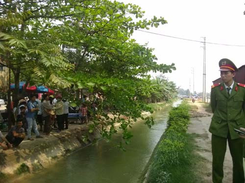 Mương nước nơi Tuấn Anh bị truy sát