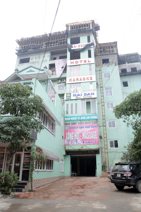 Khách sạn Mai Đan - nơi ông Bình bị sát hại. Ảnh: T.N