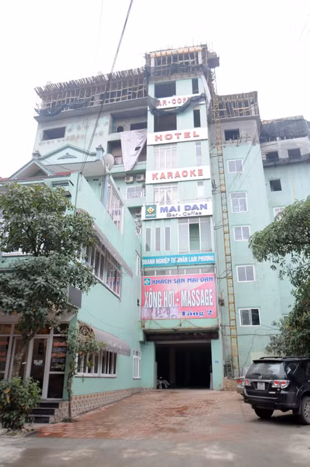 Khách sạn Mai Đan - nơi ông Bình bị sát hại. Ảnh: T.N