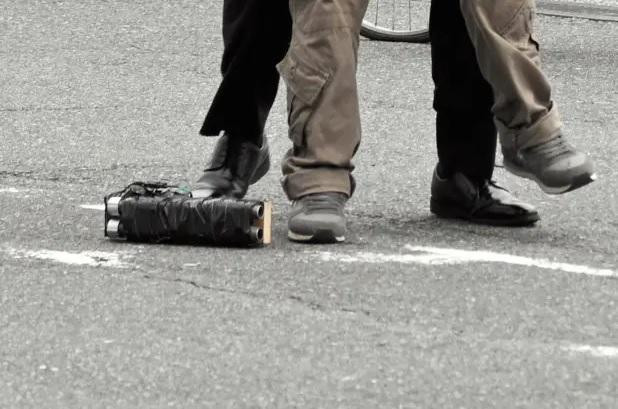 Súng tự chế 2 nòng quấn băng dính đen mà Tetsuya Yamagami dùng để ám sát cựu Thủ tướng Nhật Bản Abe Shinzo. Ảnh: Asahi Shimbun. Súng tự chế 2 nòng quấn băng dính đen mà Tetsuya Yamagami dùng để ám sát cựu Thủ tướng Nhật Bản Abe Shinzo. Ảnh: Asahi Shimbun.