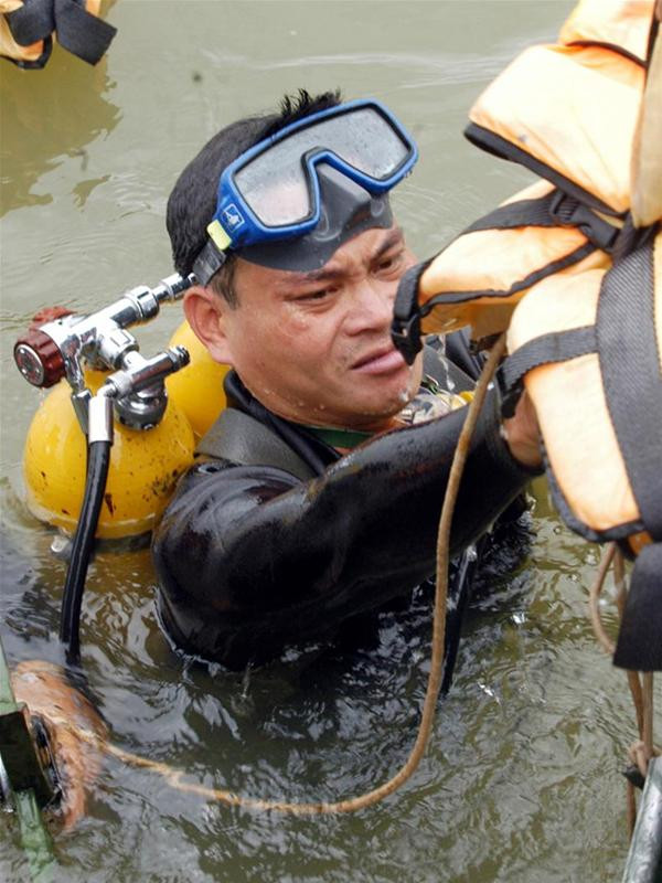 Lên bờ, hoàn thành một buổi tập Lên bờ, hoàn thành một buổi tập