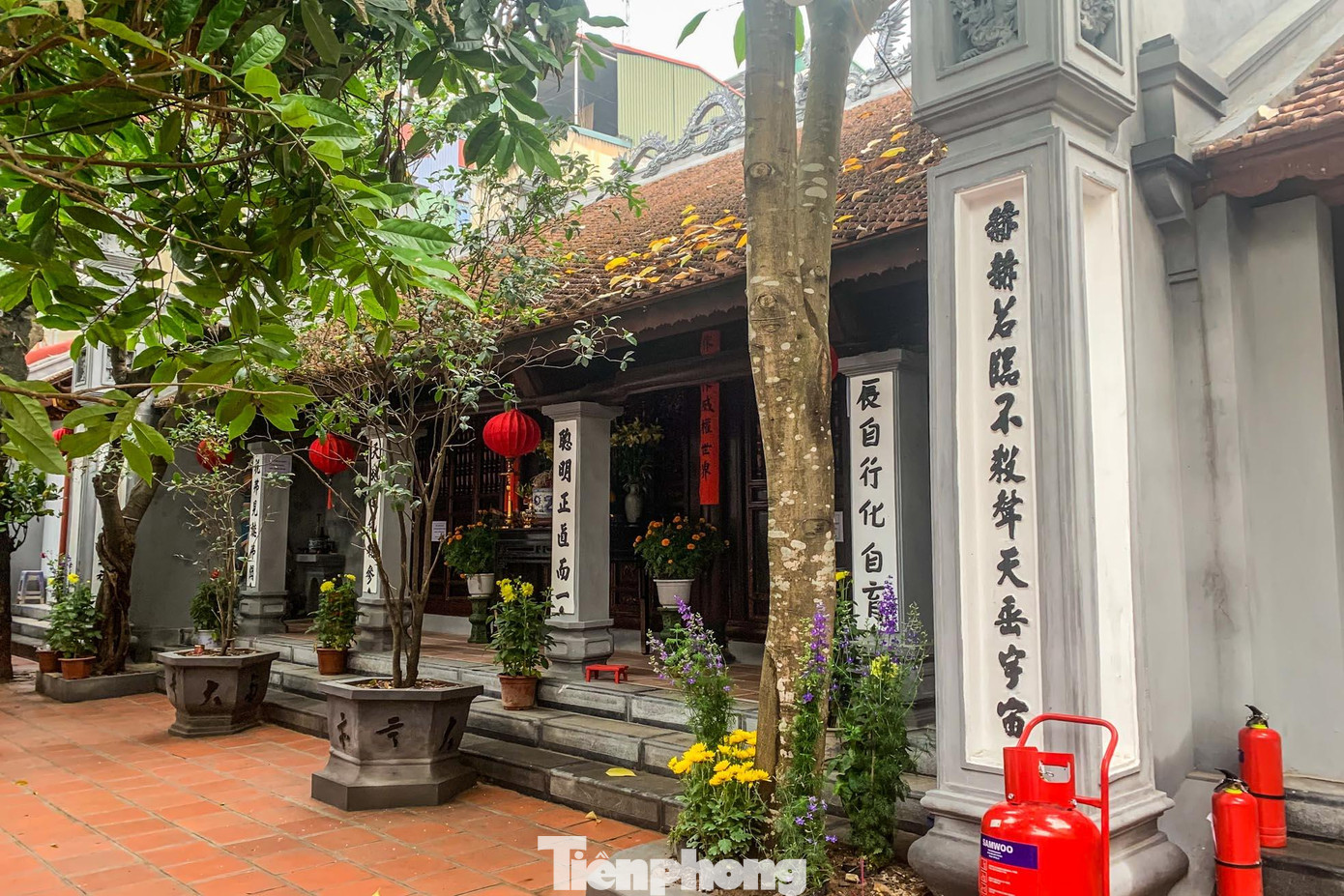 Diện mạo mới của di tích đình - đền Vũ Thạch sau khi được tu bổ, tôn tạo.