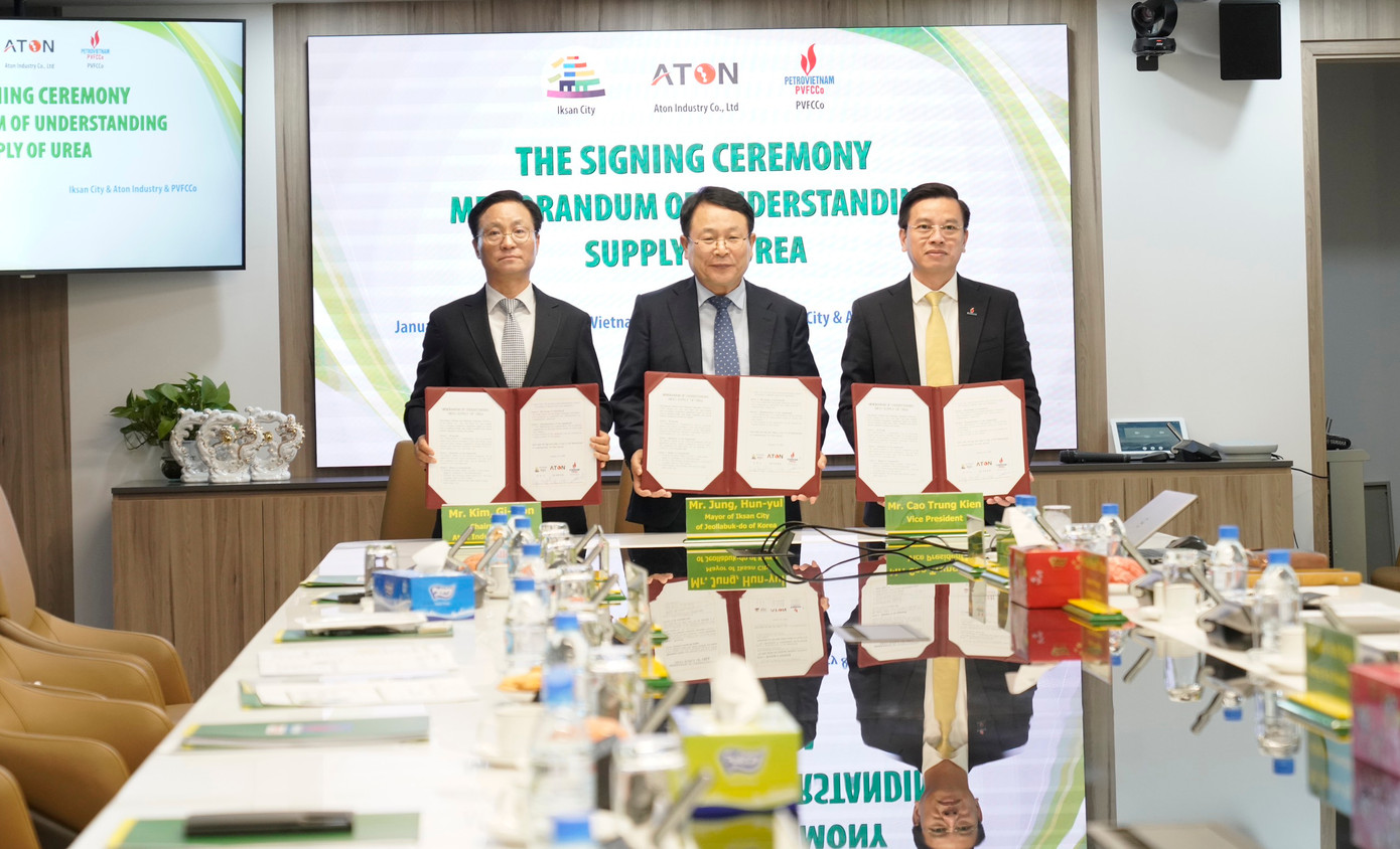 PVFCCo và đối tác Hàn Quốc ký Biên bản ghi nhớ về việc cung ứng Urê