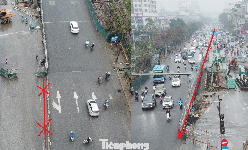 Cụ thể, với chiều nội thành - Ngọc Hồi, chiều rẽ trái sang đường Kim Đồng tại nút giao đã bị đóng (cấm xe rẽ trái), để sang đường Kim Đồng xe phải đi thẳng qua nút giao rồi quay đầu ở điểm mở dải phân cách trước khu vực bến xe Giáp Bát. Cụ thể, với chiều nội thành - Ngọc Hồi, chiều rẽ trái sang đường Kim Đồng tại nút giao đã bị đóng (cấm xe rẽ trái), để sang đường Kim Đồng xe phải đi thẳng qua nút giao rồi quay đầu ở điểm mở dải phân cách trước khu vực bến xe Giáp Bát.