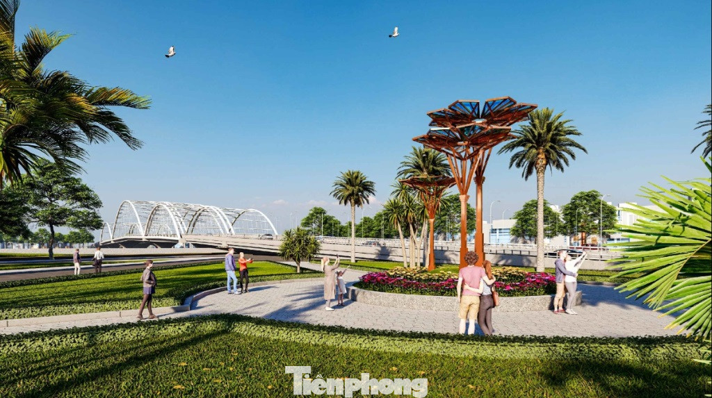 Sau khi cầu xây dựng xong, hai đầu cầu sẽ có các nút giao mở rộng kèm khuôn viên.