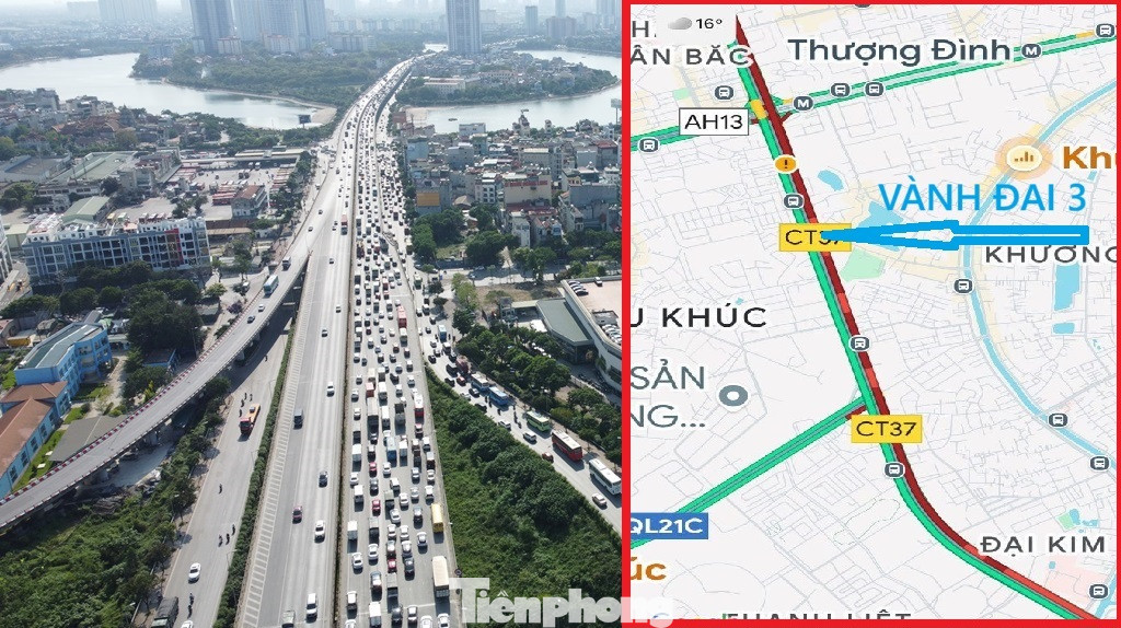Trong sáng 31/3, ùn tắc ở đường trên cao diễn ra từ 7h đến 10h theo chiều cầu Thanh Trì - Mai Dịch, phạm vi ùn tắc diễn ra từ nút Pháp Vân đến nút Trung Hòa dài hơn 8 km. Với tình trạng ùn tắc triền miên, khiến tuyến đường Vành đai 3 thành "Vành đai đỏ".