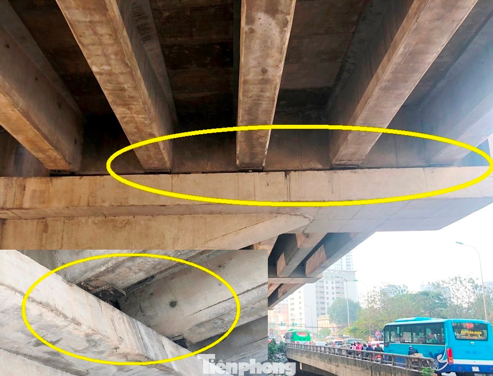 Cụ thể, qua kiểm tra, khảo sát hiện trường cho thấy, nhiều gối cầu có hiện tượng xô lệch, tiếp xúc kém với đáy trụ.