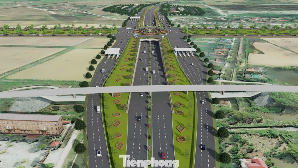 Dự án có thiết kế 3 tầng, từng hệ thống đường vượt nút giao, gồm: đường trên cao (đường cao tốc Vành đai 5); đường đi ở mặt đất (đường địa phương kết nối với cao tốc và Vành đai 5); đường ngầm (hầm chui - đường cao tốc Pháp Vân - Ninh Bình).