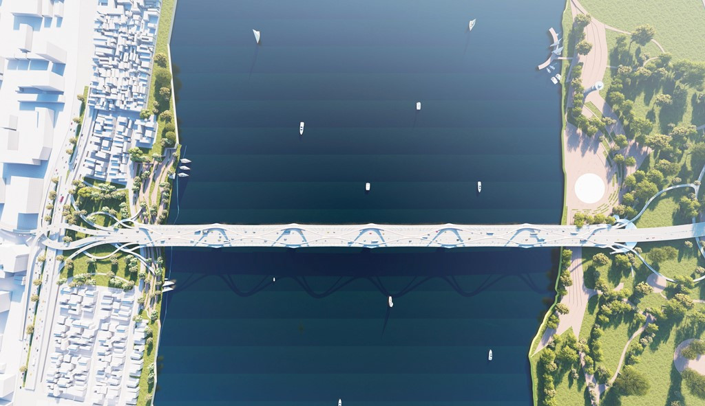 Cầu Trần Hưng Đạo, dự án có điểm đầu tại ngã năm Trần Hưng Đạo, quận Hoàn Kiếm; điểm cuối giao cắt với đường Nguyễn Văn Linh thuộc địa bàn phường Gia Thụy, quận Long Biên. Cầu Trần Hưng Đạo, dự án có điểm đầu tại ngã năm Trần Hưng Đạo, quận Hoàn Kiếm; điểm cuối giao cắt với đường Nguyễn Văn Linh thuộc địa bàn phường Gia Thụy, quận Long Biên.