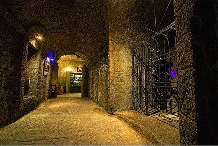 Bên trong hầm rượu