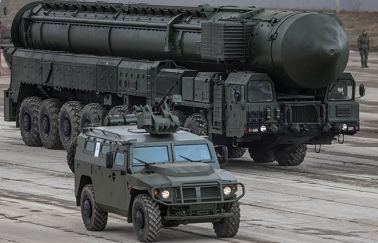 Tên lửa đạn đạo liên lục địa Topol-M của Nga. Ảnh: Tass.