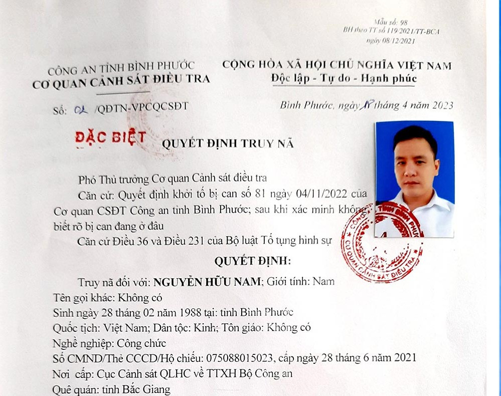 Lệnh truy nã đặc biệt Lệnh truy nã đặc biệt