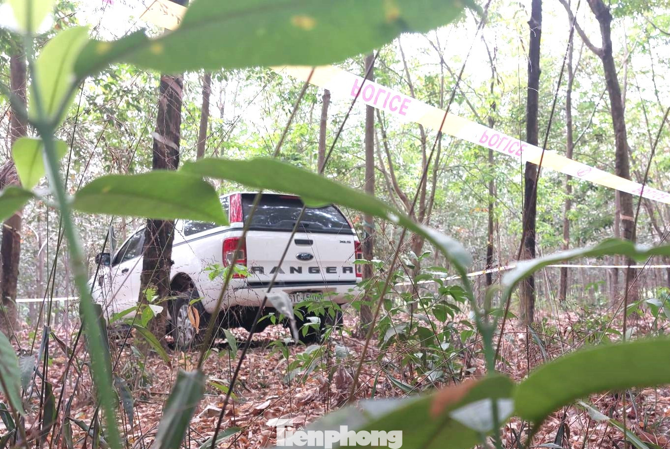 Chiếc xe ô tô nằm sâu trong vườn cao su