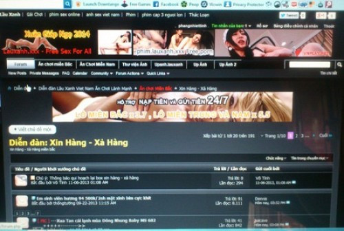 Trang web “lauxanh.xxx” một thời làm mưa làm gió trong giới “chợ tình”