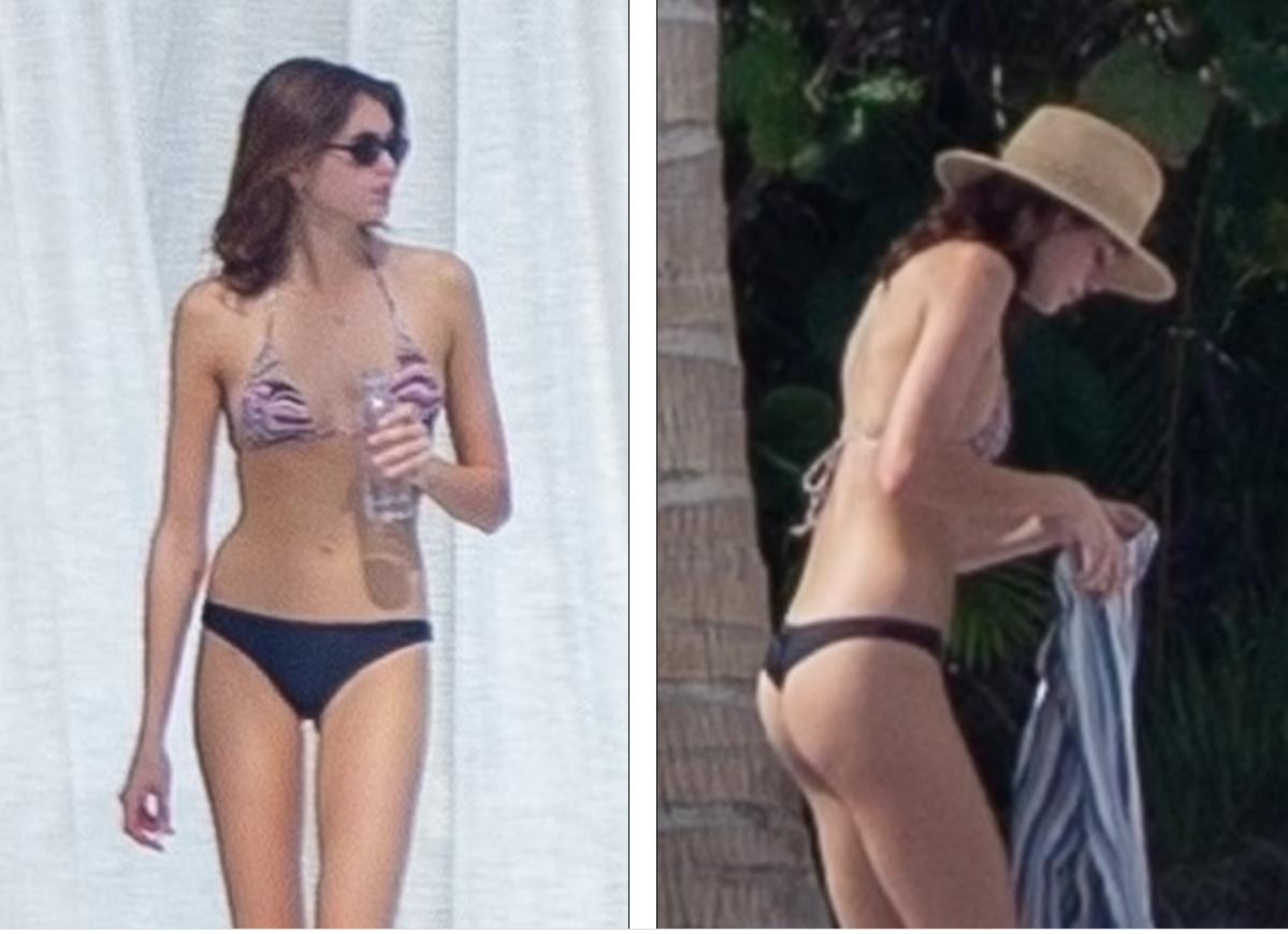 Kaia Gerber thừa hưởng các ưu điểm về ngoại hình từ người mẹ nổi tiếng. Mới 20 tuổi, thành tích Kaia Gerber đạt được chứng minh chân dài 10x không hề bị danh tiếng của mẹ ruột che lấp. Cô đang là một trong những siêu mẫu trẻ đắt giá nhất.