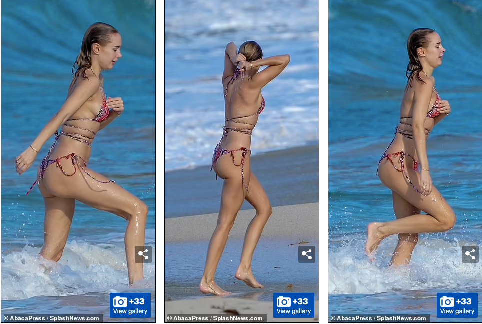 Kimberley Garner có body đẹp như tạc tượng với số đo lý tưởng: cao 1m70 và ba vòng 84-58.5-86 cm.