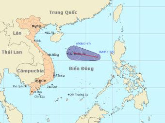 Áp thấp mới xuất hiện trên biển Đông